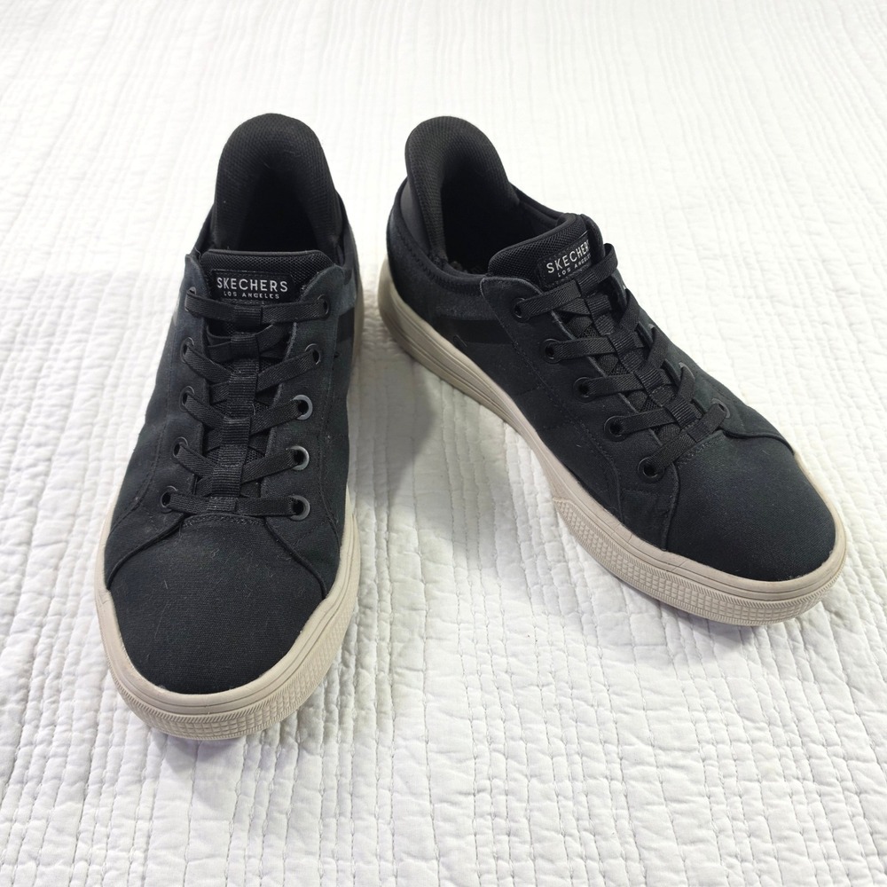 Skechers Slip-ins Arch Fit Men 11 Black EUC Hands Free Canvas Sneakers